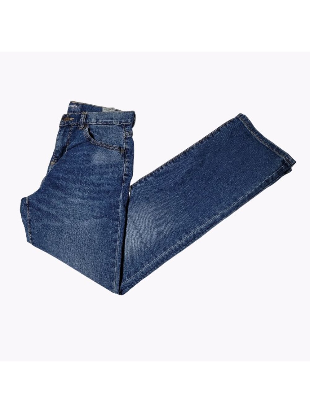 Old Navy Straight Jeans Boys Size 14 Medium Wash Adjustable Waist Denim Pants